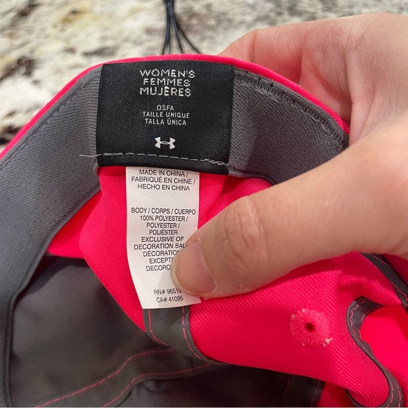 Under Armour Adjustable Baseball Cap Pink Camo Logo Women’s One Size - Picture 9 of 10
